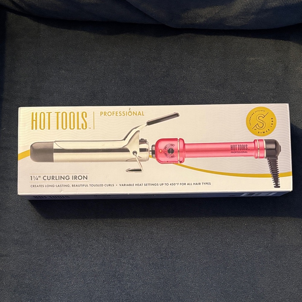 Brand New in Box! Hot Tools Professional Pink Curling Iron 1 1/4”